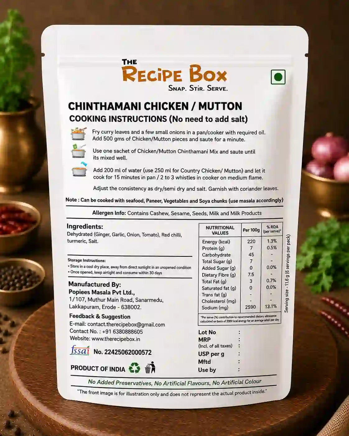 CHICKEN / MUTTON CHINTHAMNI