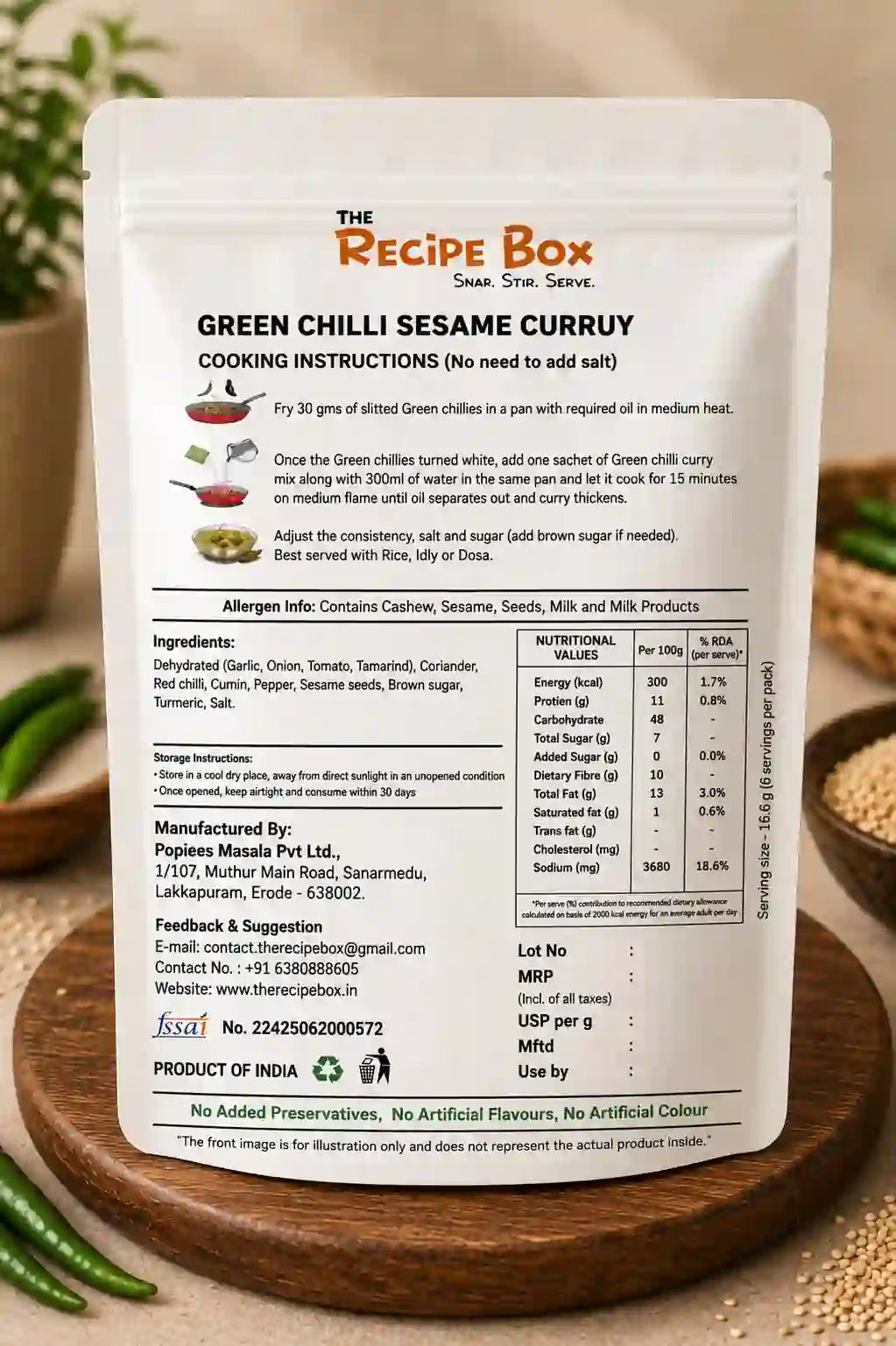 GREEN CHILLI SESAME CURRY