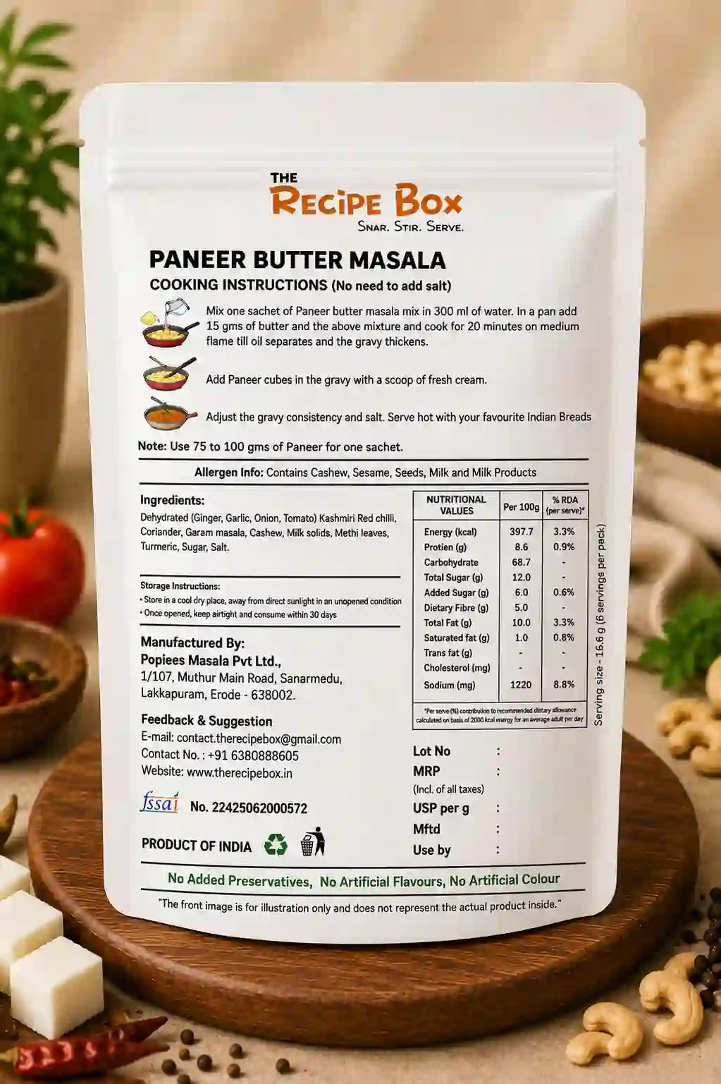 PANEER BUTTER MASALA